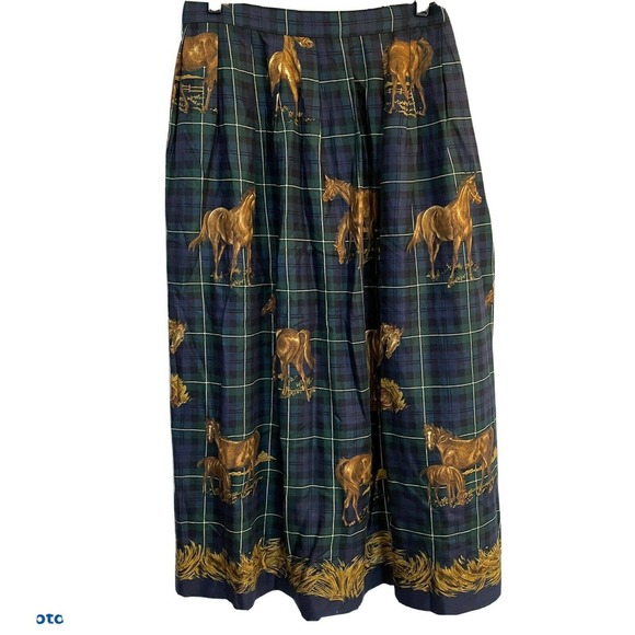 Susan Bristol Dresses & Skirts - Vintage Susan Bristol Midi Skirt 12 Blue Green